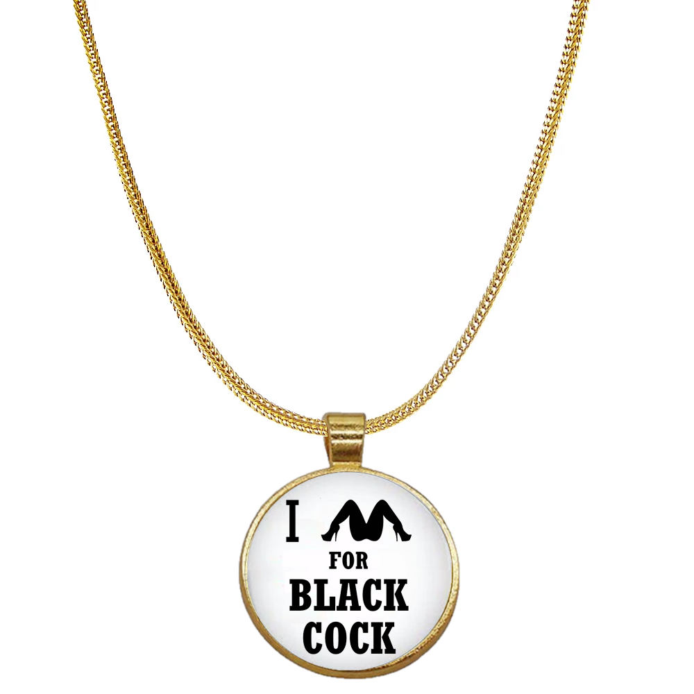 Euro Necklace I Spread For Black Cock Dome Charm Gold Plated