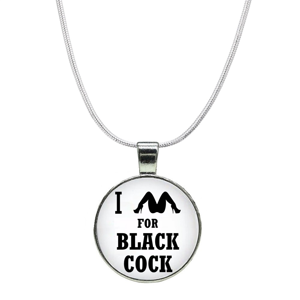Euro Necklace I Spread For Black Cock Dome Charm Silver Plated