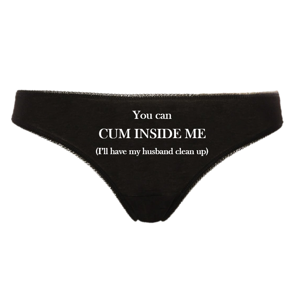 You Can Cum Inside Me Hotwife Bareback Cuckold Clean Up Thong Panties